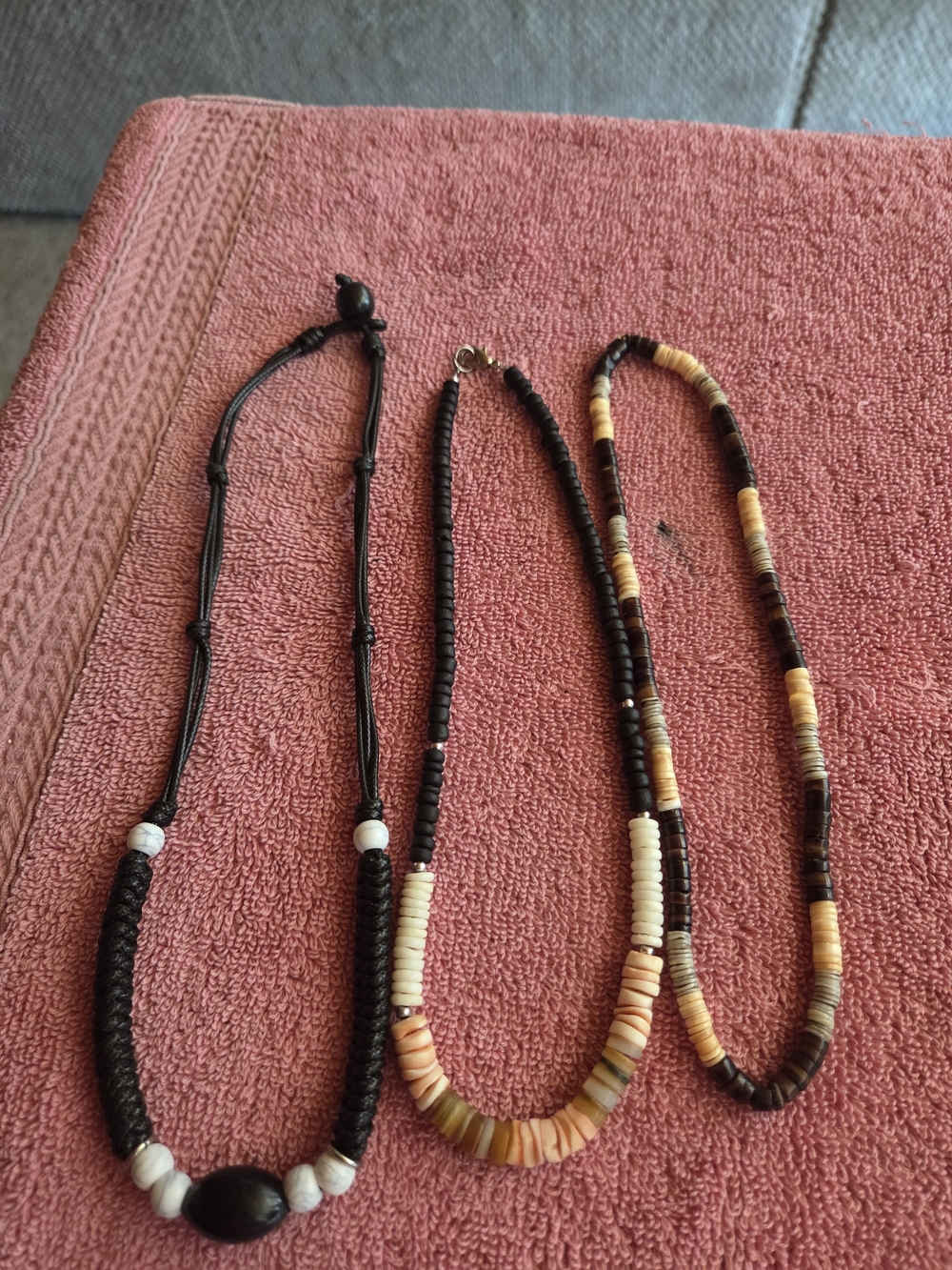 Brown and Cream Beaded Women’s Necklace Set
